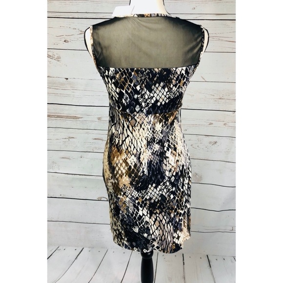 Snake Print Midi Cocktail Dress Size 8 M NWT - Picture 7 of 7
